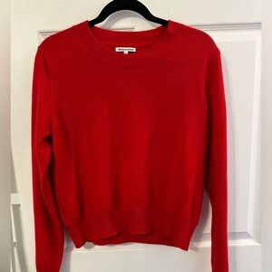 REFORMATION Dana Cashmere Crew Sweater Cherry Red XL
